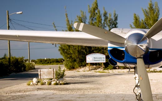 A Private Plane Takes  Break in The Bahamas Out Islands