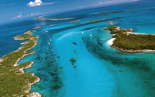 Exuma, from the air