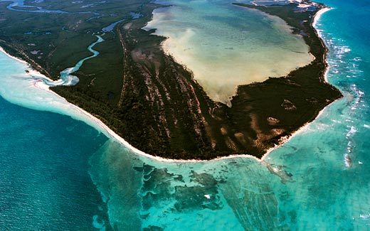 Aerial photo of The Bahamas