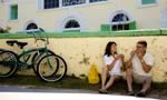 Bike riding Harbour Island, North Eleuthera, The Bahamas