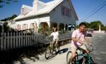 Bike riding on Harbour Island, The Bahamas