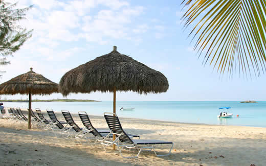 The Beach of Fernandez Bay on Cat Islands, The Bahamas